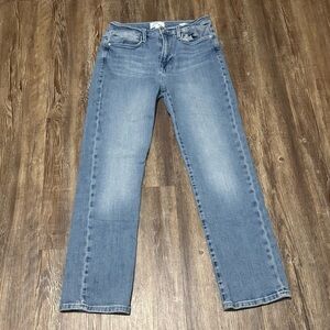 Frame Le High Straight Jeans Women's 28 Cropped Stretch in Galeton Wash Denim